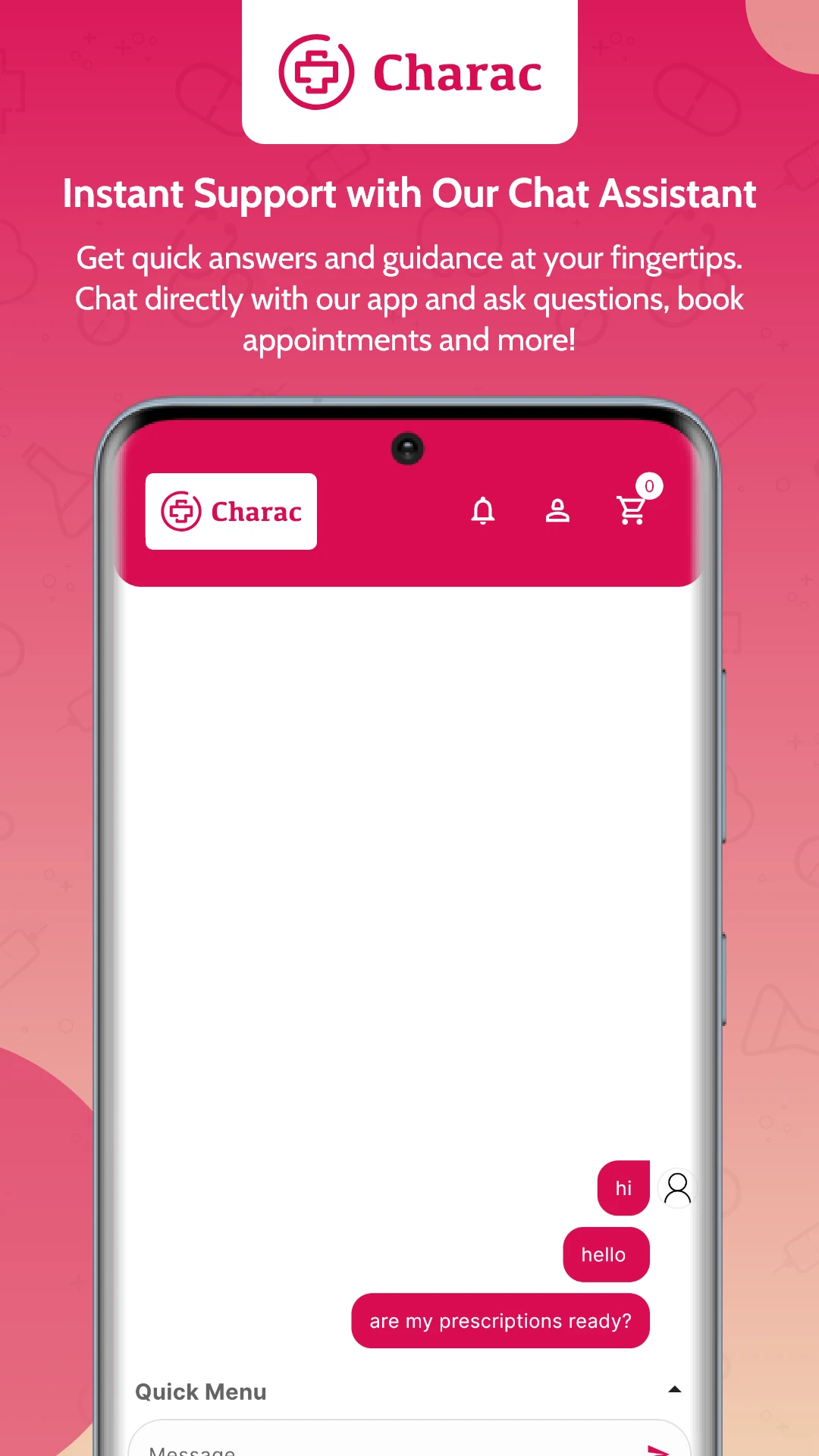 Charac - The Pharmacy App screenshot